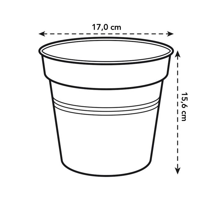green basics growpot 17cm mild terra